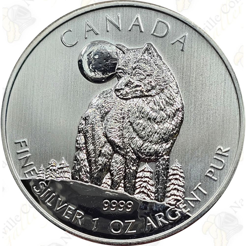 2011 Canada 1 oz. .9999 Fine Silver Wolf – BU – SKU#12203
