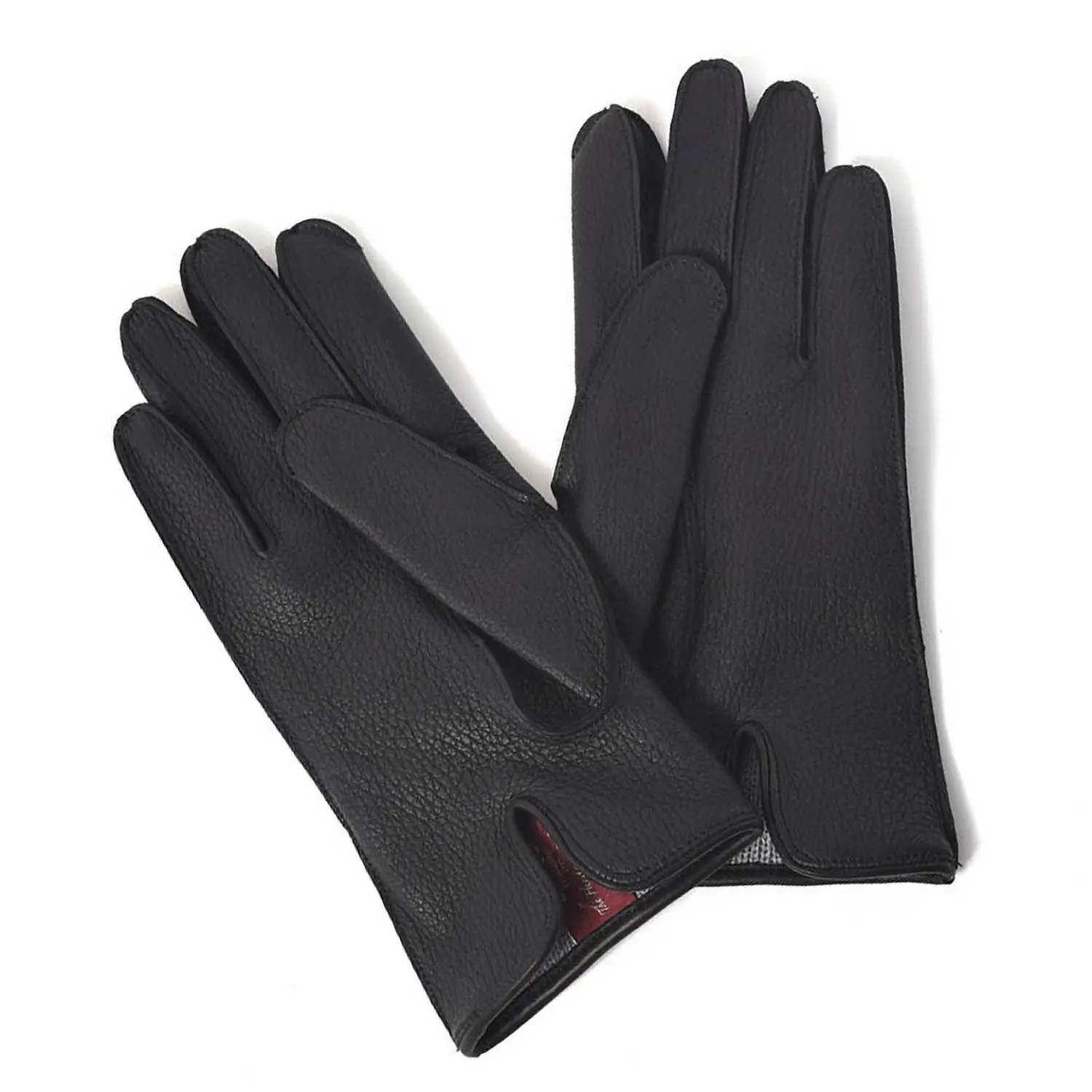 デンツ 15-1066 ディアスキン×カシミヤ BLACK×PEWTER 革手袋