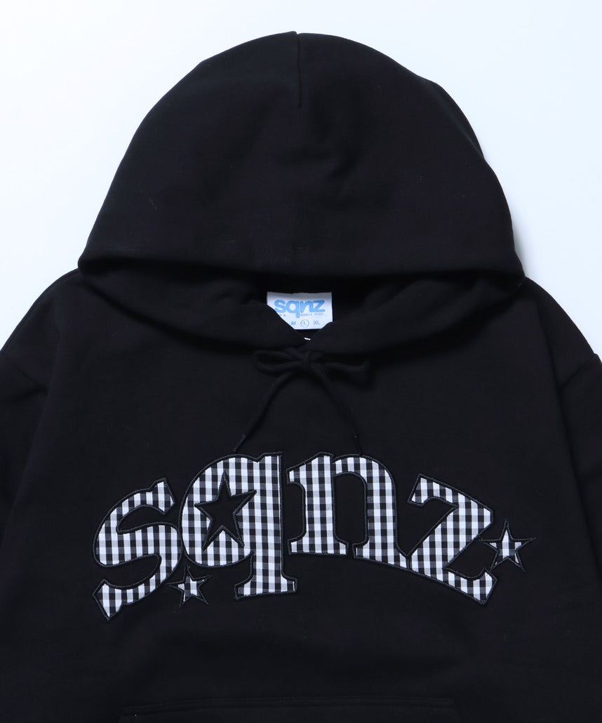 sqnz（エスキュンズ)】sqnz gingham applique pk / ジップパーカー 裏