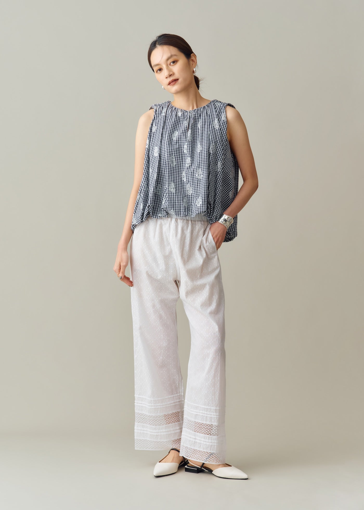 Poplin Foil Print Balloon Top | Pasand by ne Quittez pas | パサン