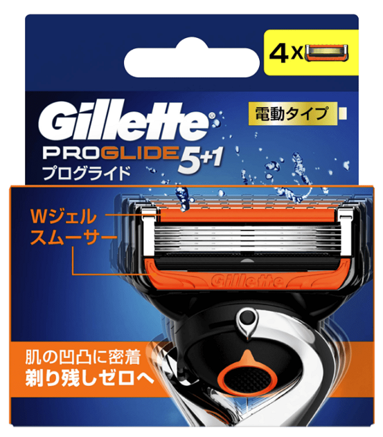 ジレット プログライドパワー 替刃4個(4個 替刃): ビューティーケア