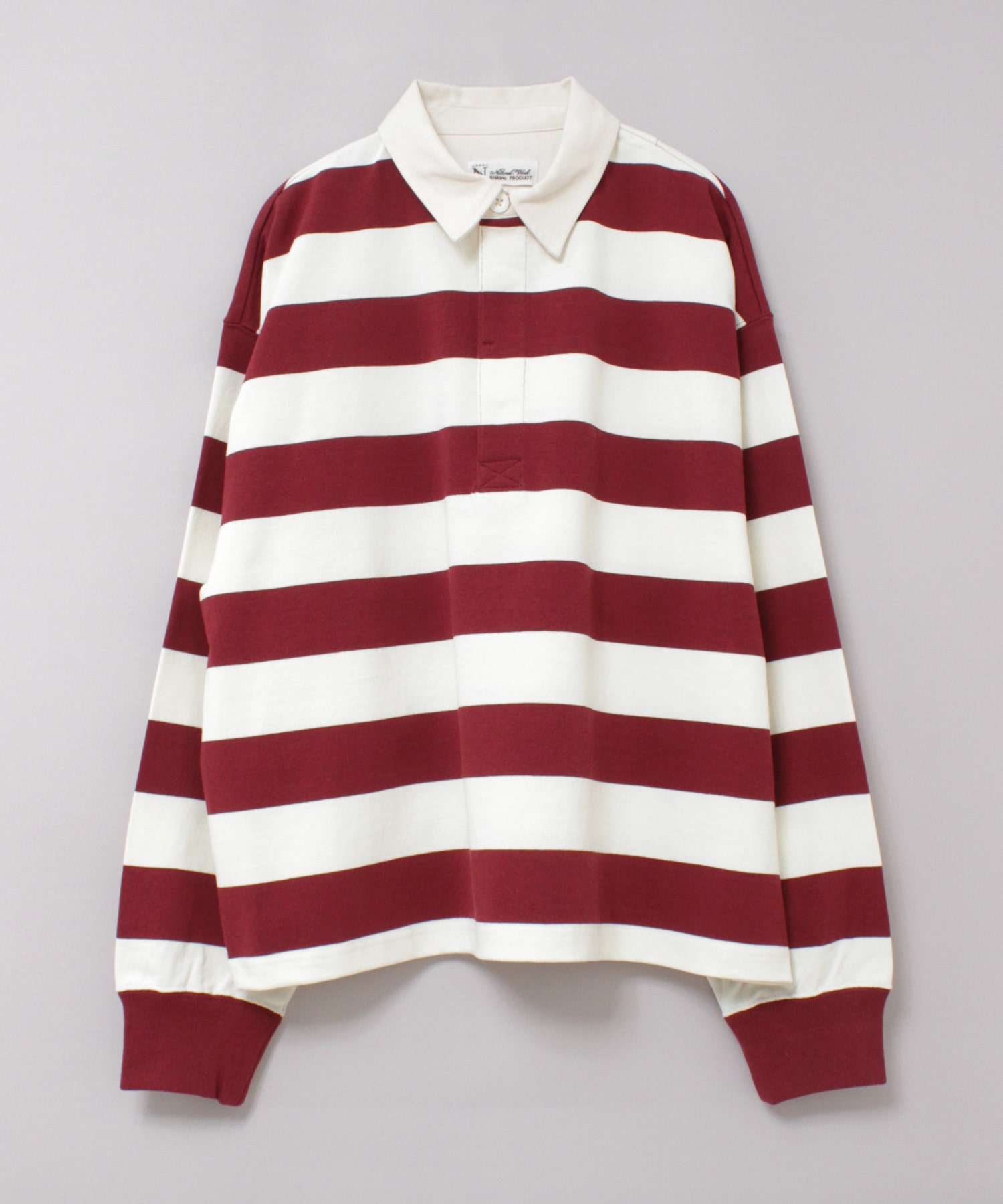 M2393 ヴィンテージコットンラガーシャツ(F グレー/アイボリー