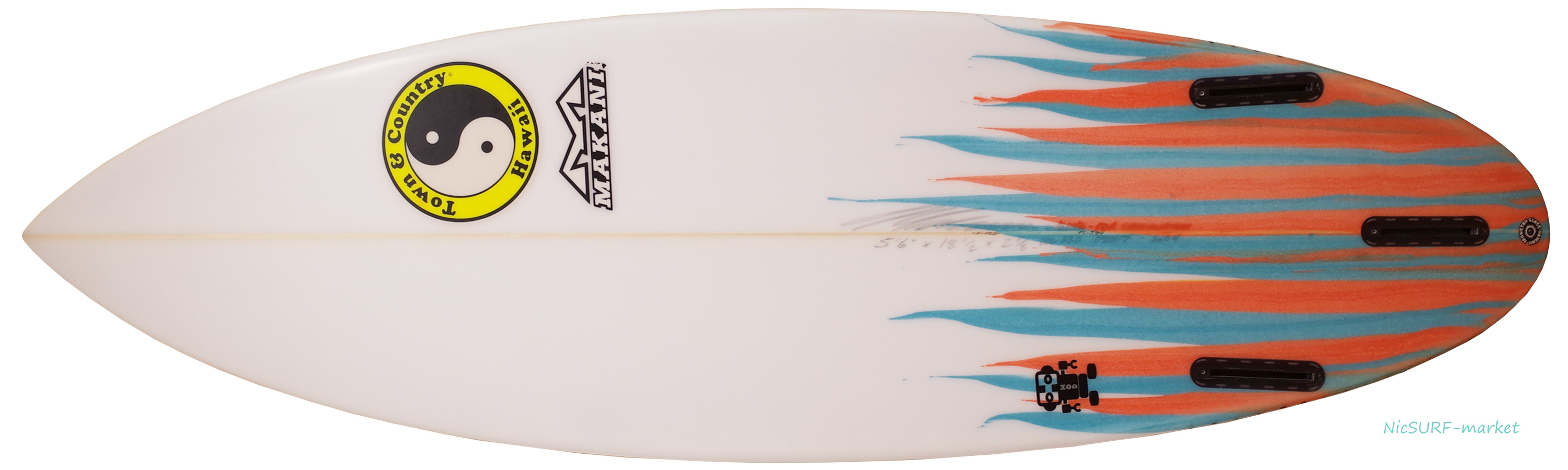 T&C タウンアンドカントリーサーフボード H・MOD 中古ショートボード 5
