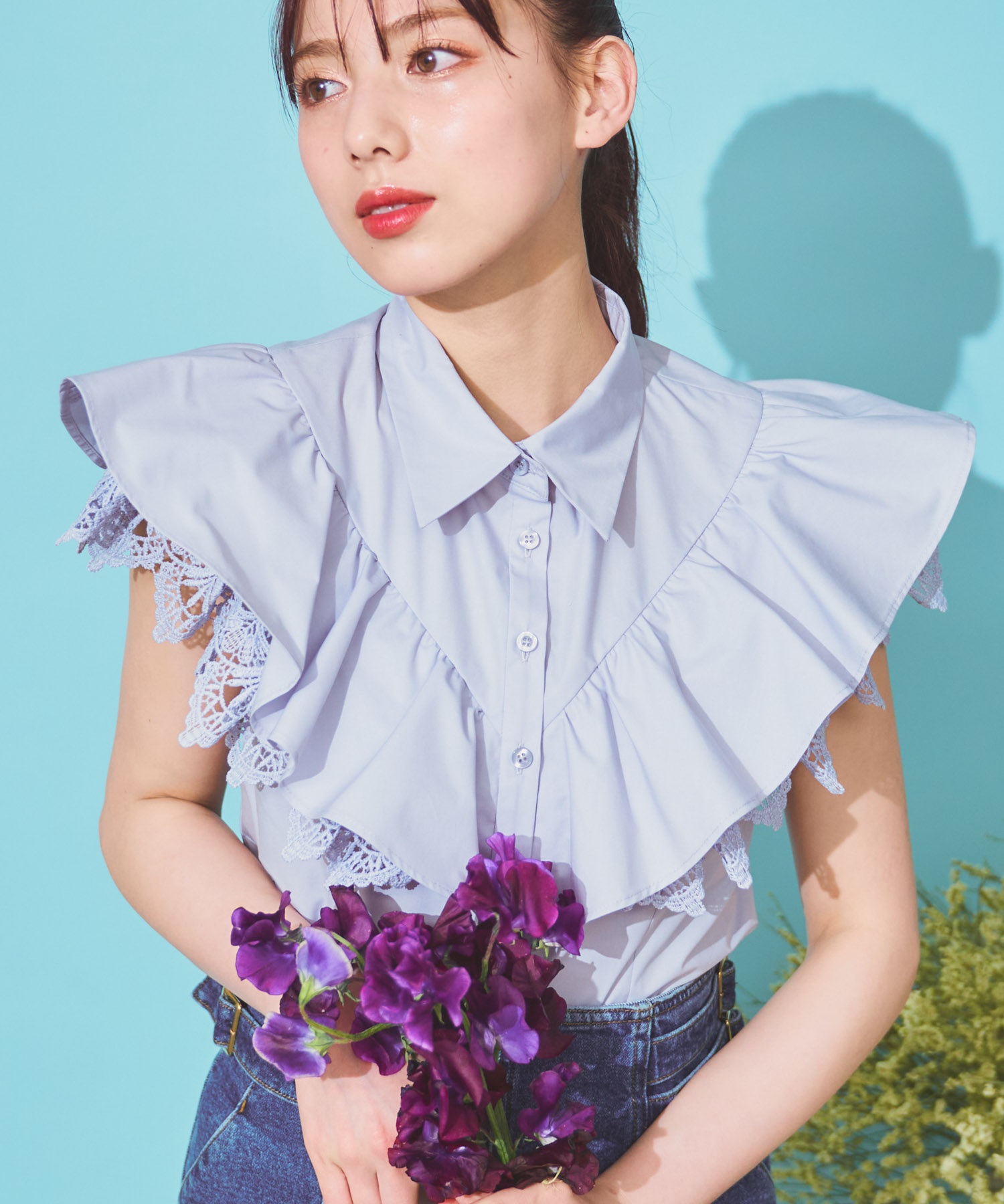 フリル切替シャツ | シャツ・ブラウス | NOELA OFFICIAL WEB STORE