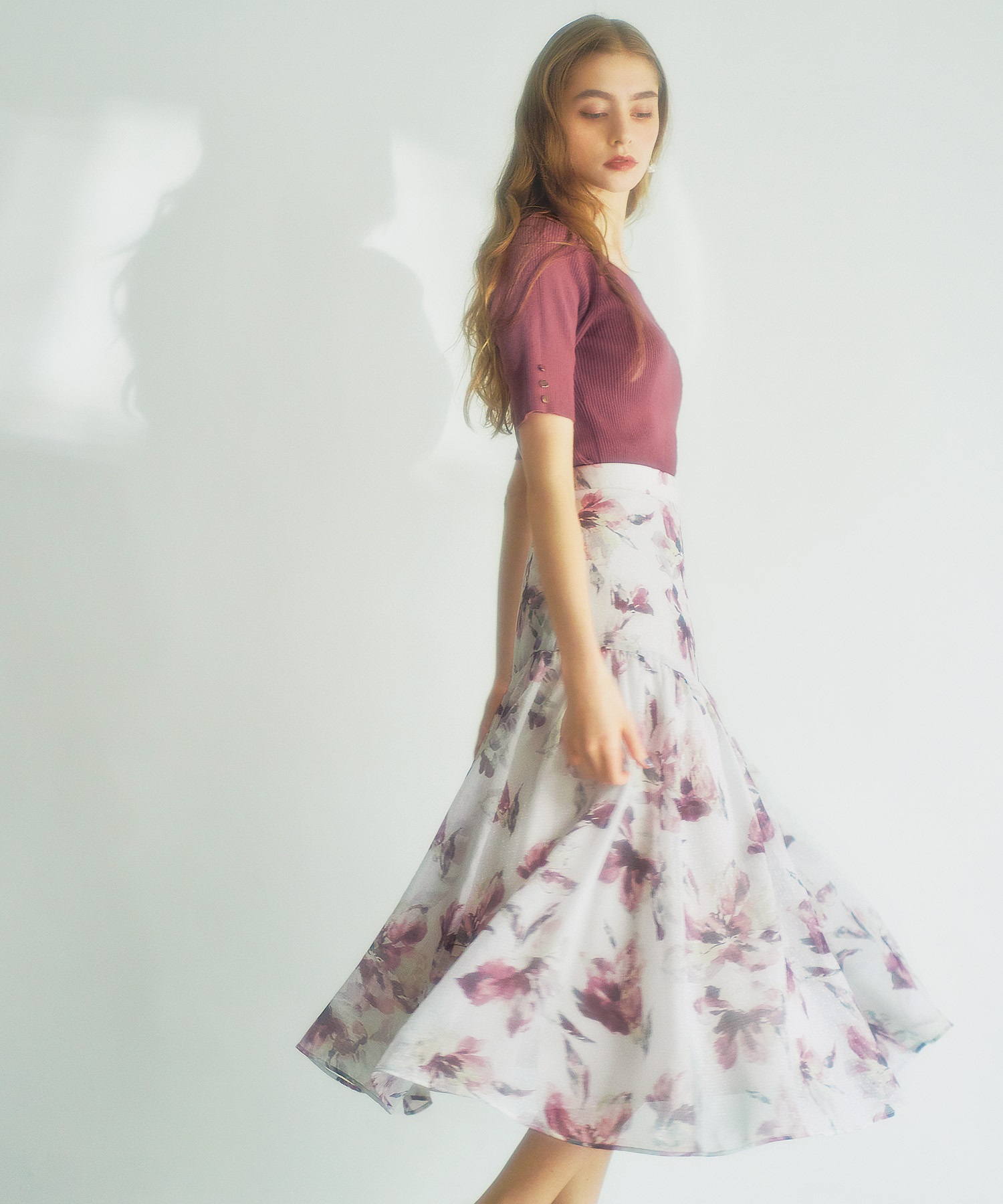 ぼかし花柄シャイニースカート | フレアスカート | NOELA OFFICIAL WEB