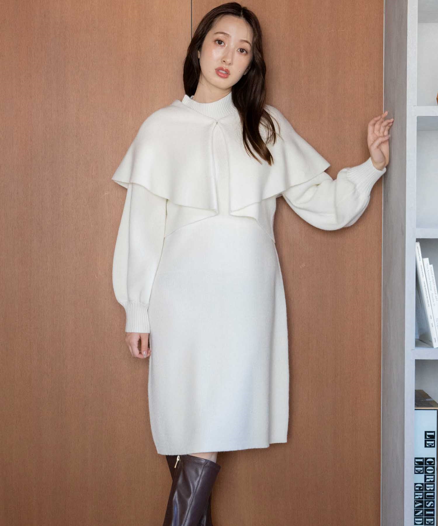 ニットワンピケープカーデセット | ニットワンピース | NOELA OFFICIAL