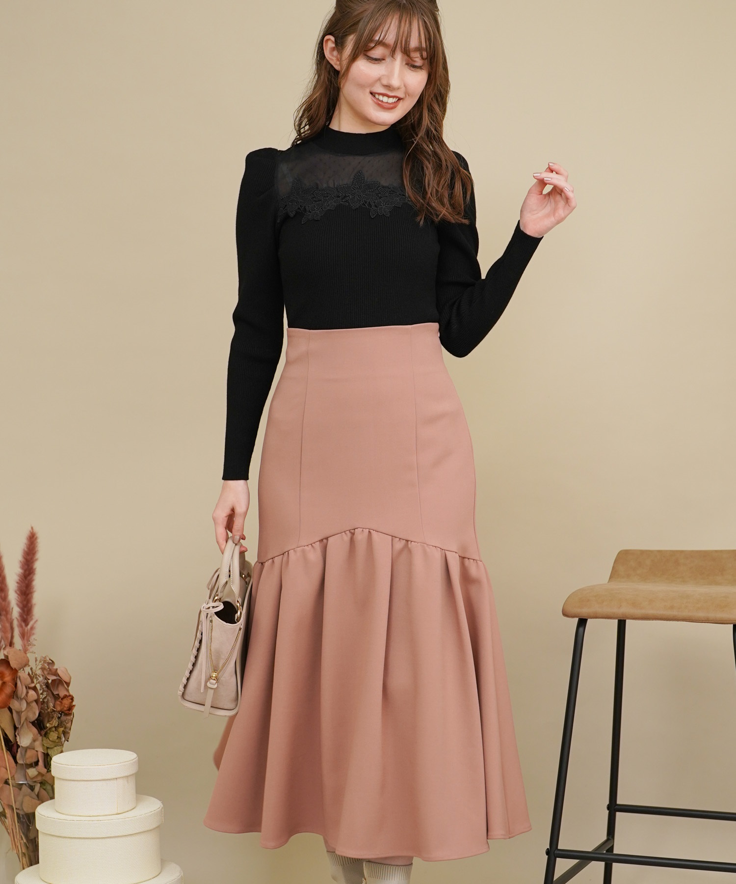 裾切替ギャザースカート | タイトスカート | NOELA OFFICIAL WEB STORE