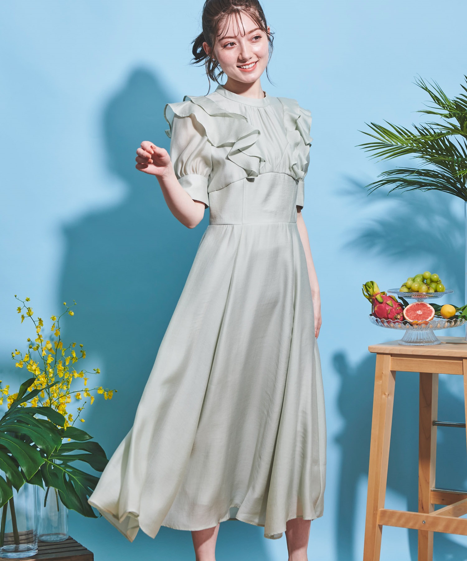 ワイドウエストフリルワンピース | ロングワンピース | NOELA OFFICIAL