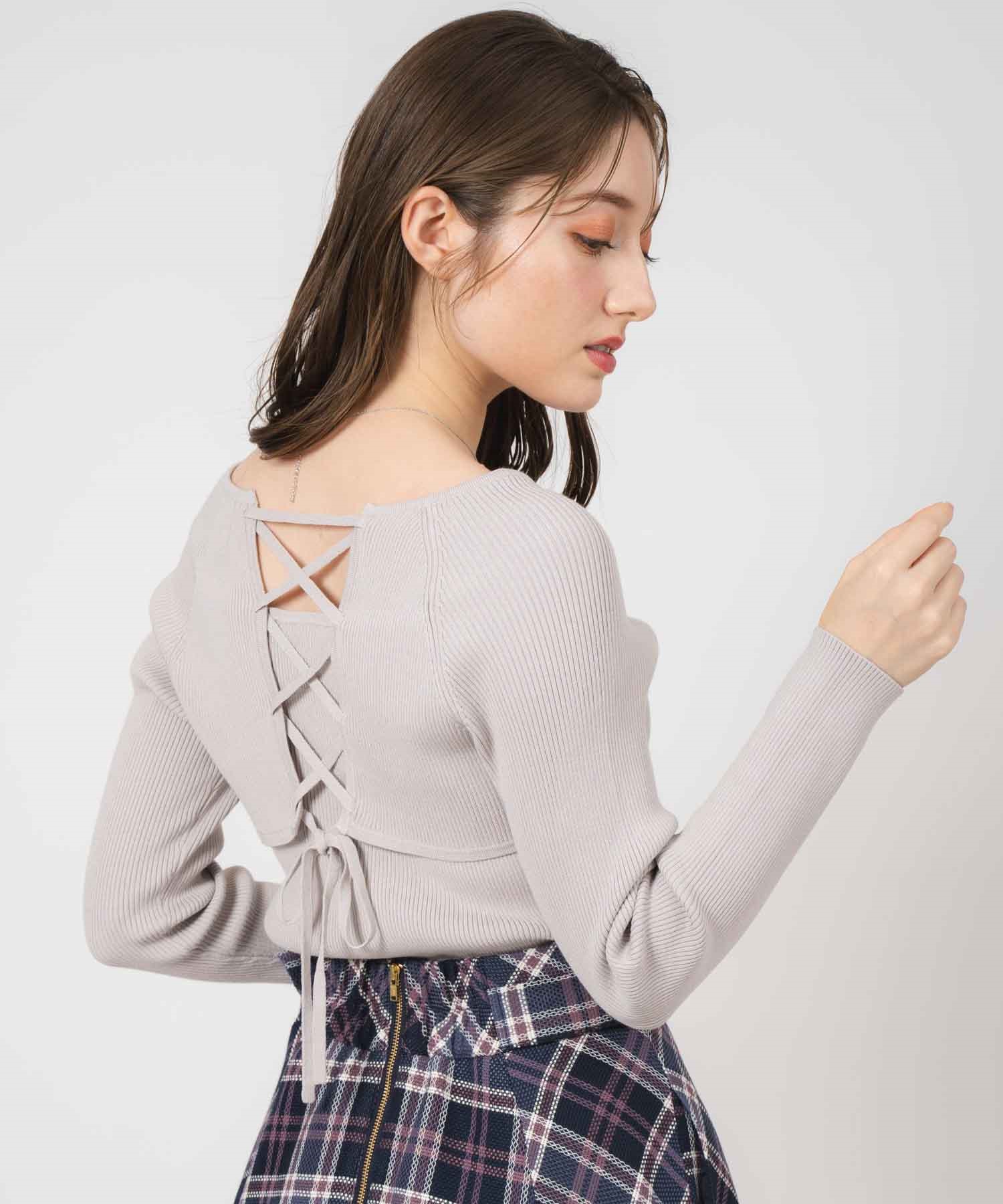 バックレースアップニット | ニット | NOELA OFFICIAL WEB STORE