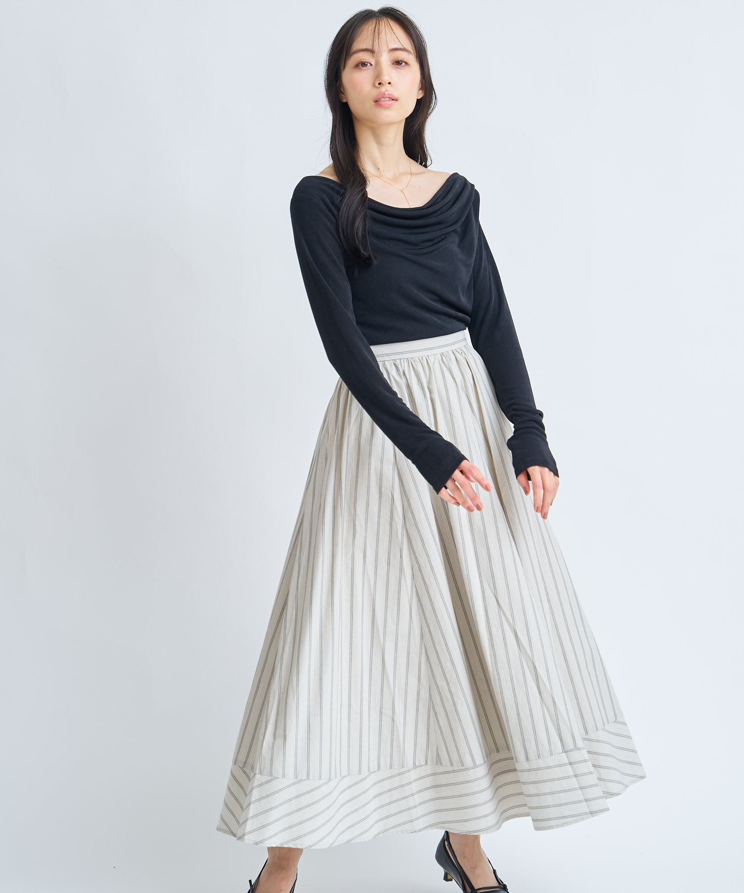 予約】ストライプフレアスカート | フレアスカート | NOELA OFFICIAL