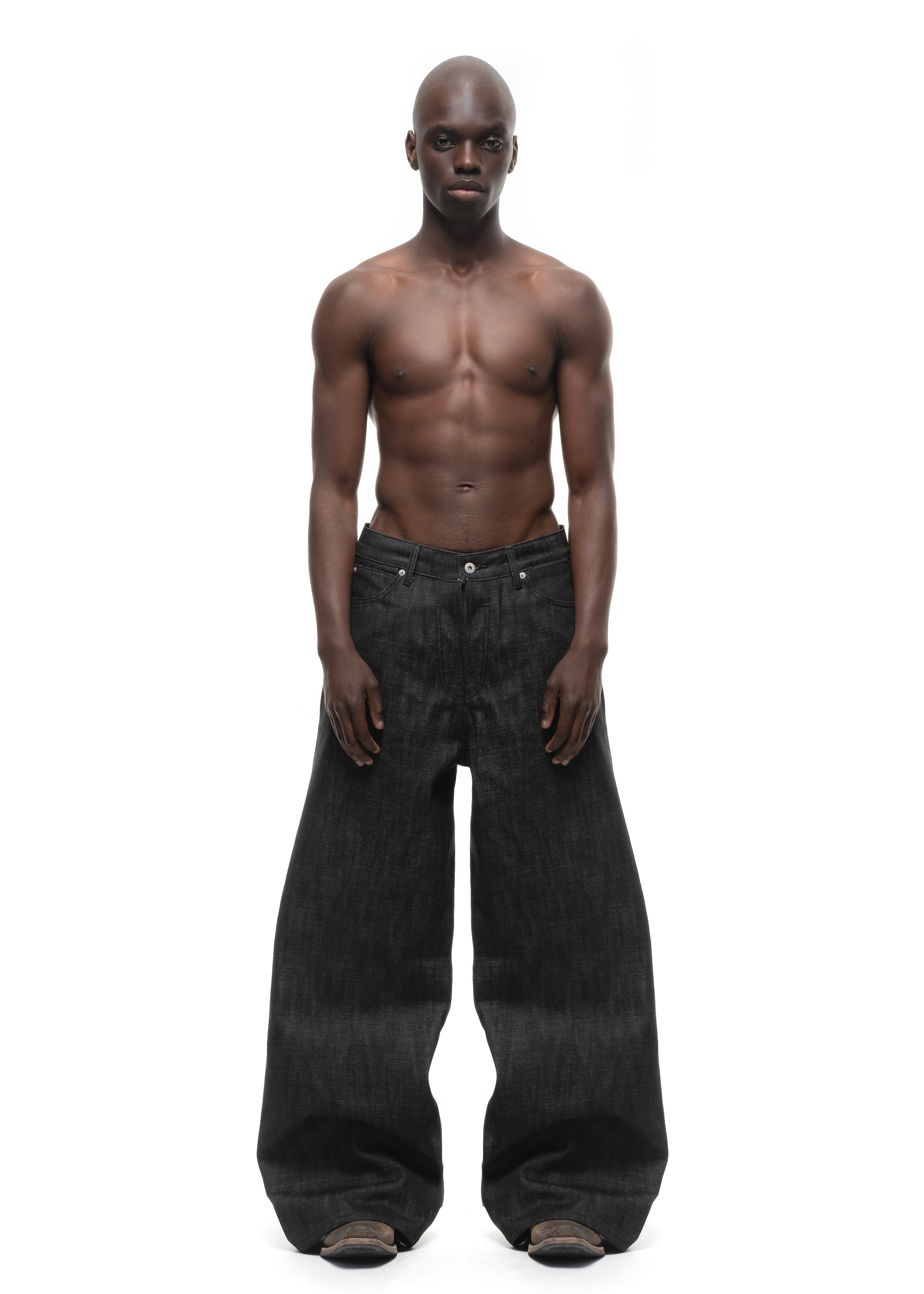 RAW DENIM ULTRA LOOSE FIT STRUCTURED BLACK – NO/FAITH STUDIOS