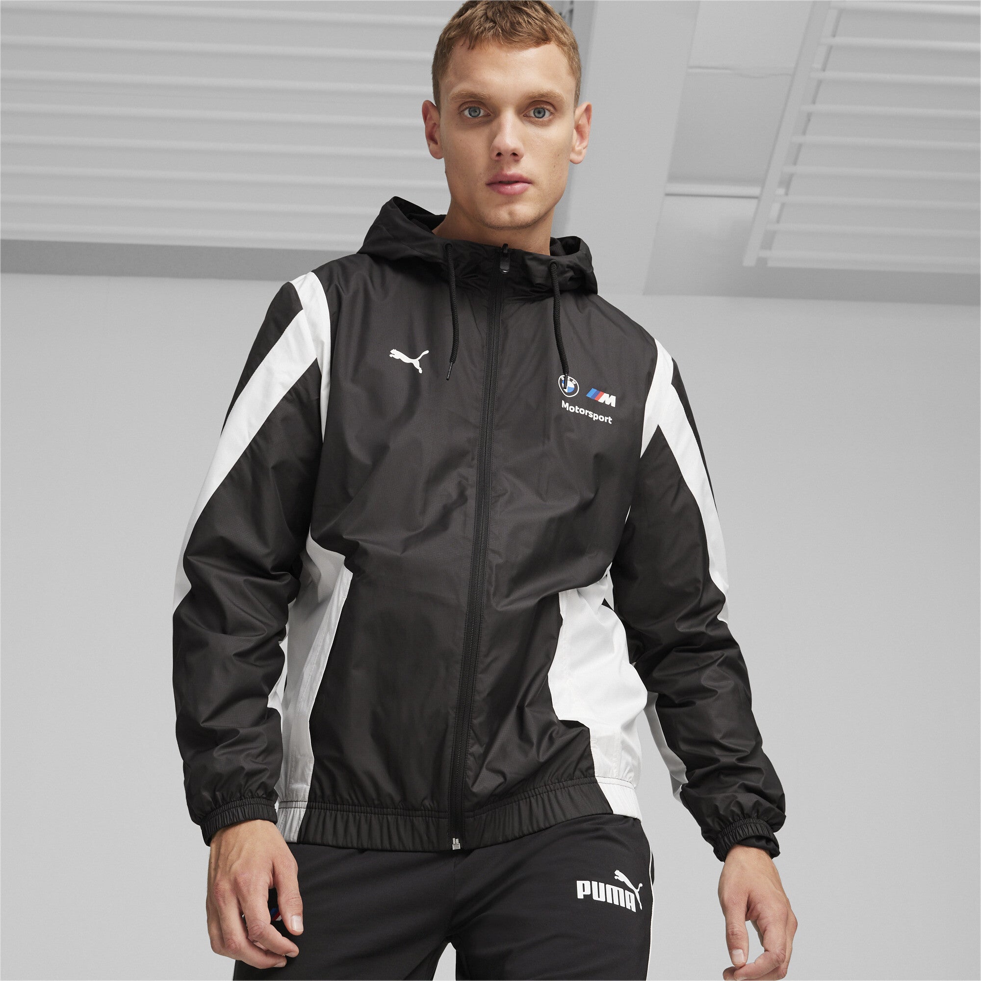 PUMA - Men - BMW MMS Woven Jacket - Black/White – Nohble