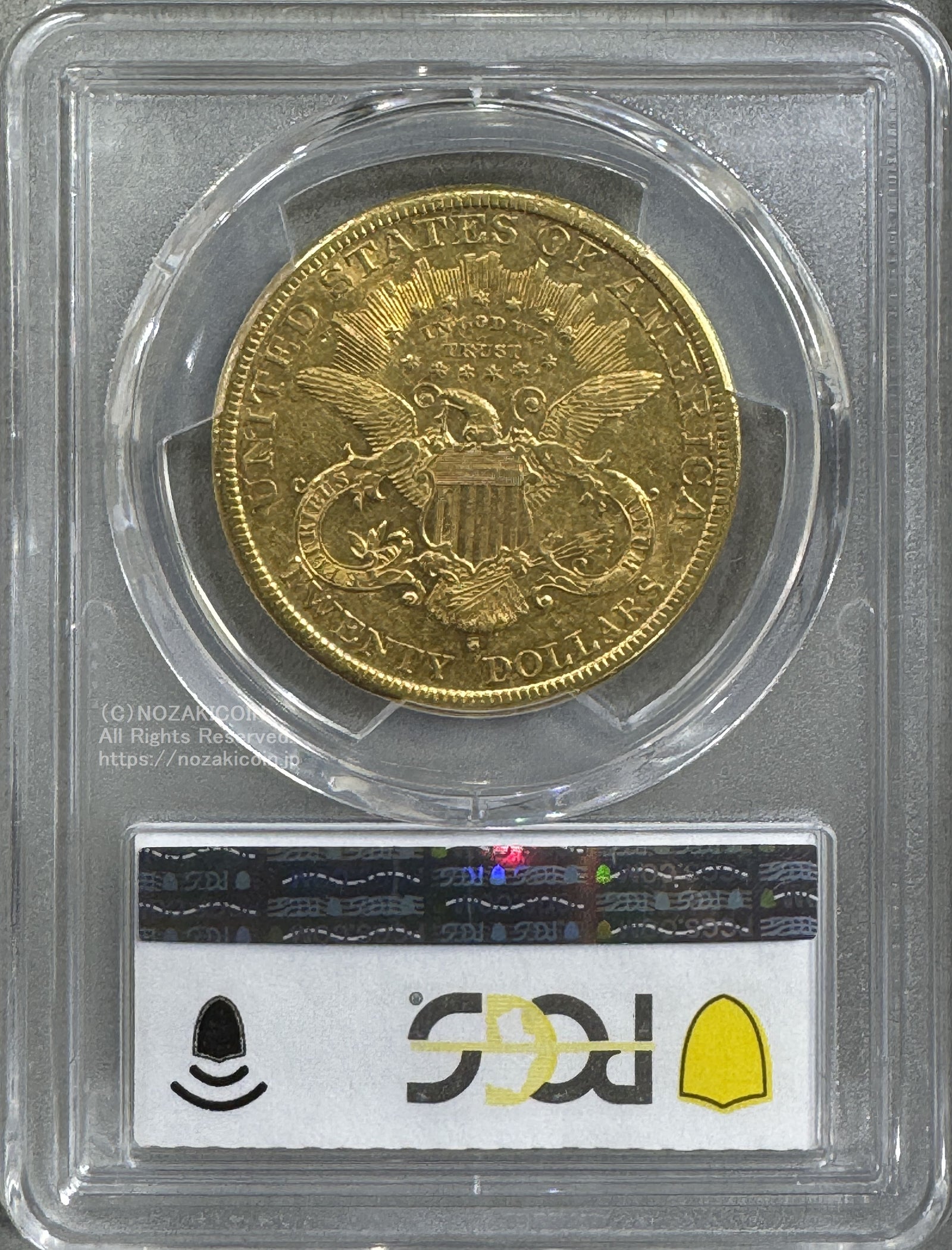 アメリカ 20ドル金貨 リバティヘッド 1885年S PCGS AU53 – 野崎コイン