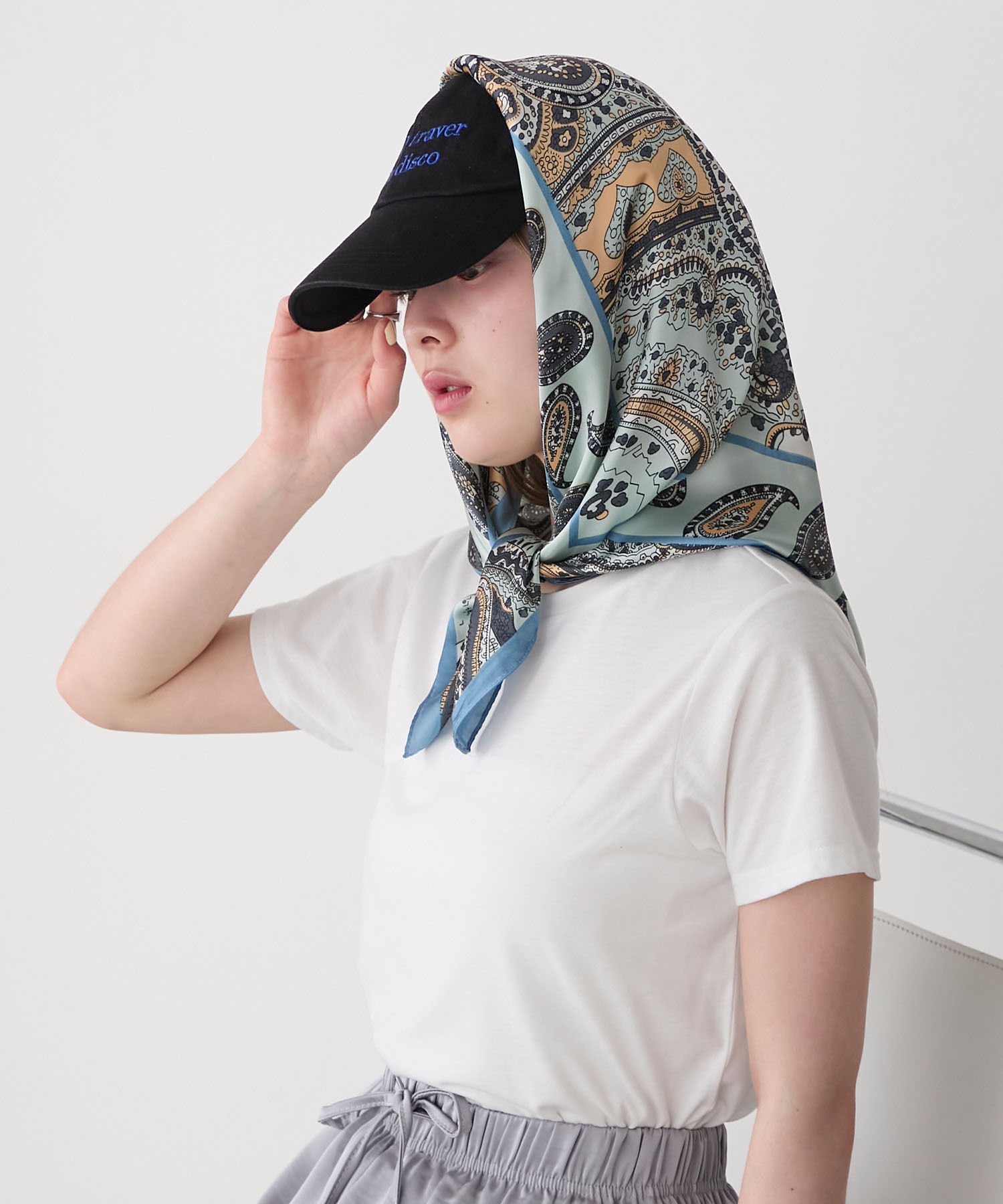 forksy.】ペイズリー柄 大判 マルチスカーフ forksy.│MONO-MART