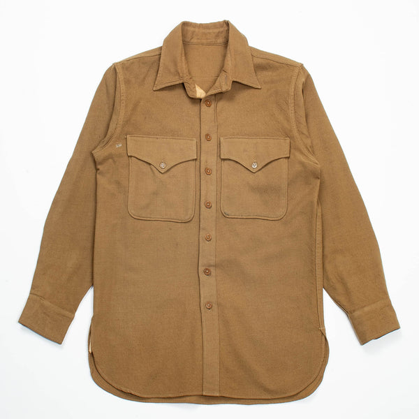 40s WW2 Vintage USMC Wool Flannel Shirt - Medium – Omega Militaria