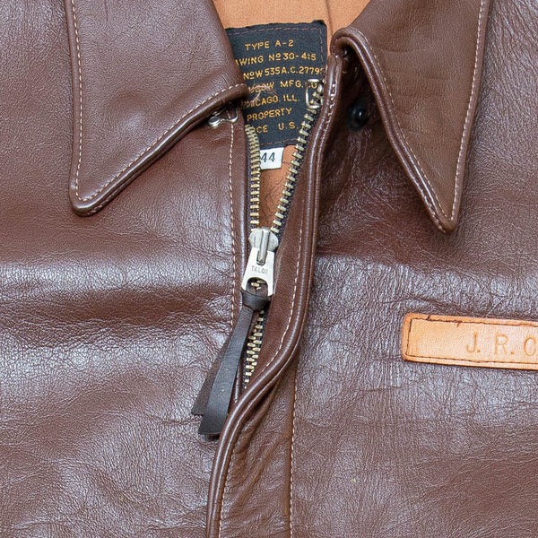 Vintage Lost Worlds WW2 J.A. Dubow USAAF A-2 Leather Flight Jacket