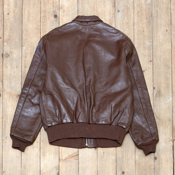 Vintage Lost Worlds WW2 J.A. Dubow USAAF A-2 Leather Flight Jacket