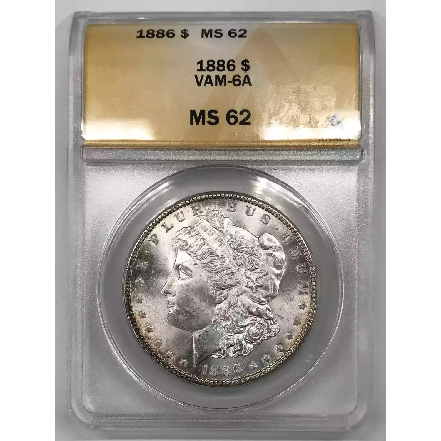 1886 Morgan Silver Dollar ANACS MS-62 VAM-6A High 6 - Old Pueblo Coin