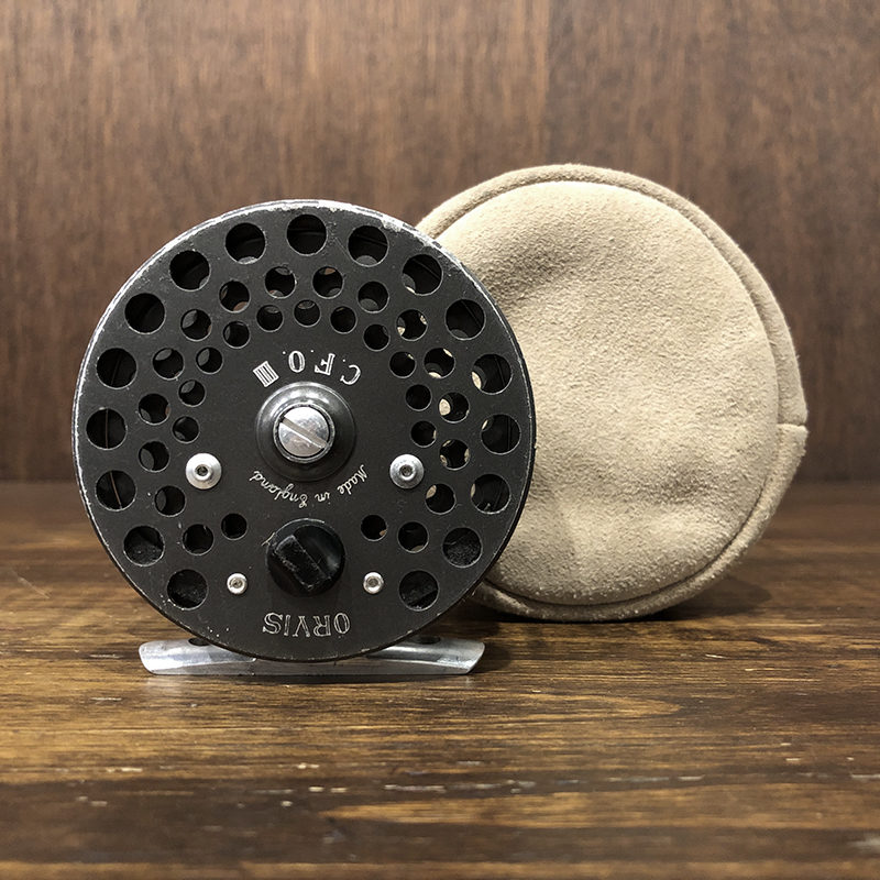 Orvis CFO III Screw Back Early Vintage Fly Reel With Suede Leather