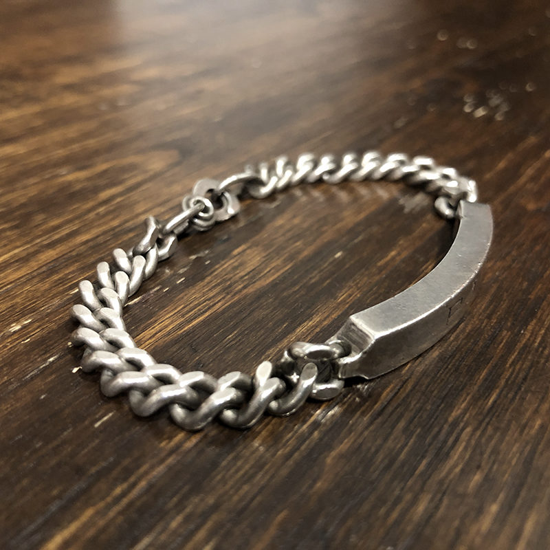 Vintage Silver ID Bracelet Early Vice Clasp End Sterling PAT