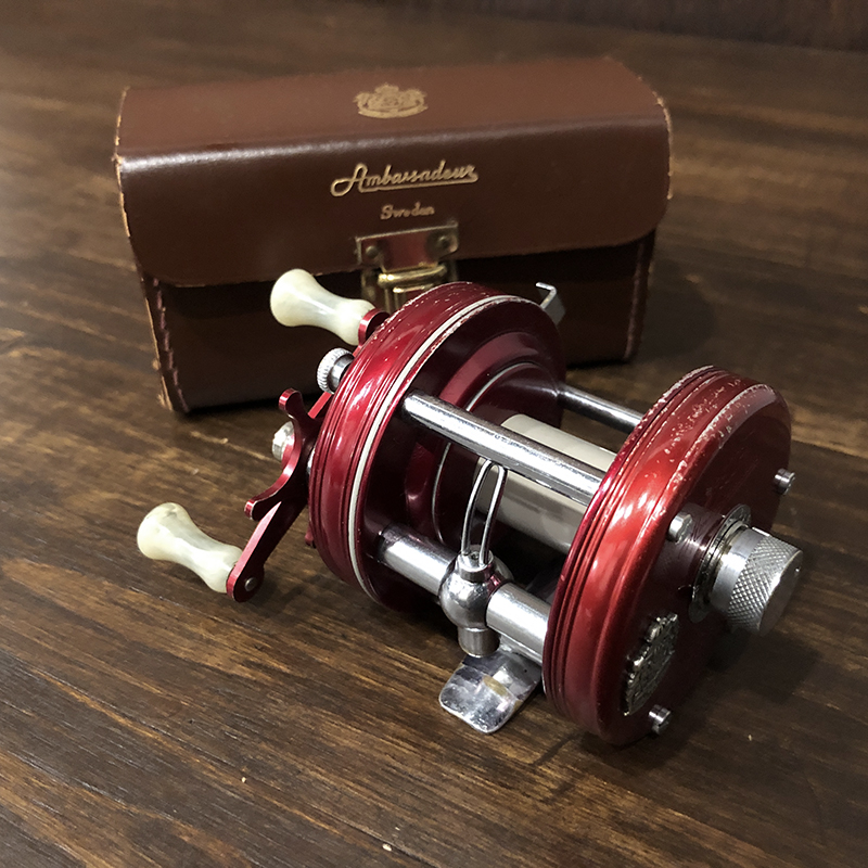 Abu Record Ambassadeur 5000 Svangsta Red With Case アブ レコード