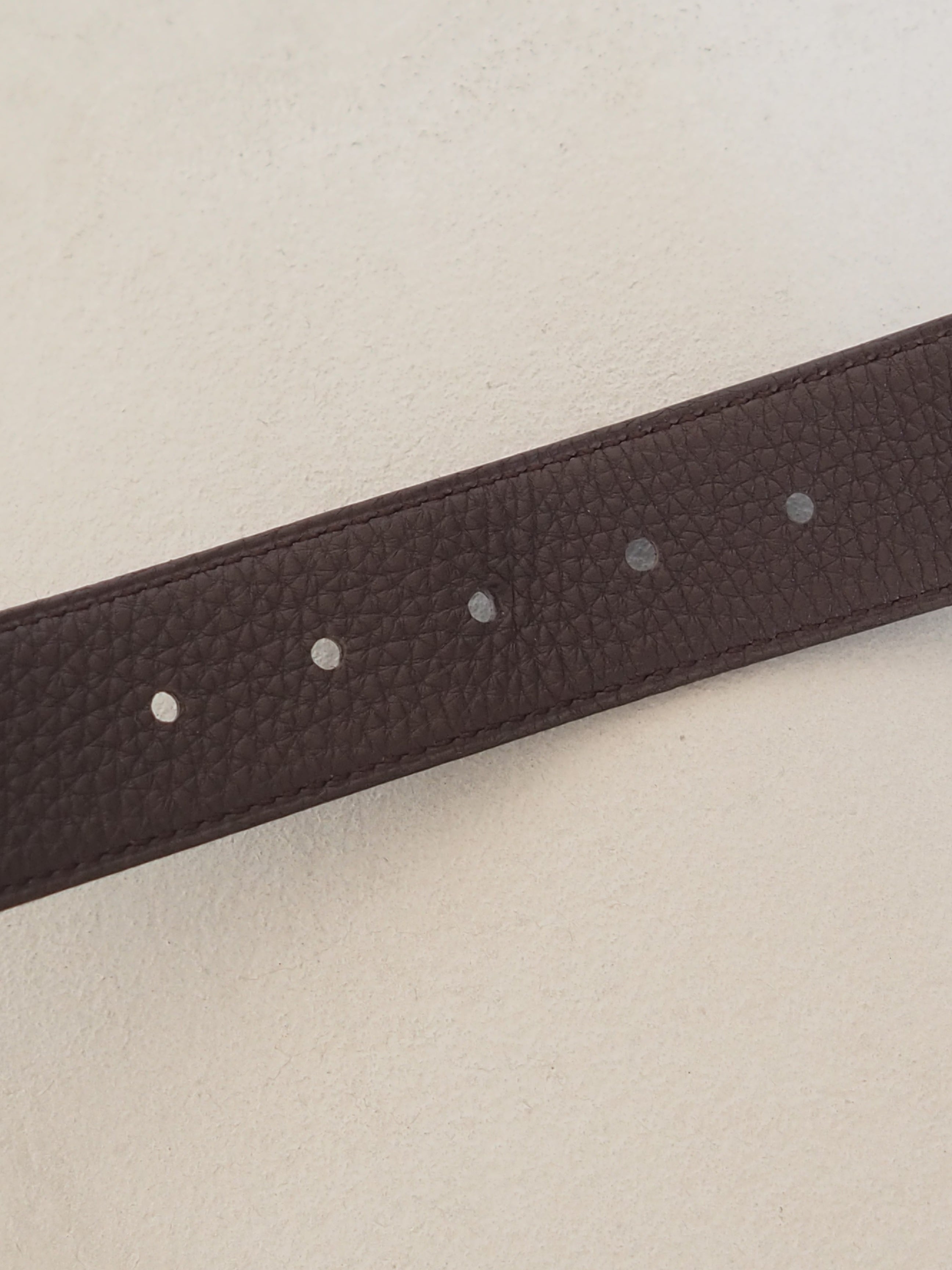 HERMES エルメス ケープコッド ベルト サイズ90 シルバー ブラック