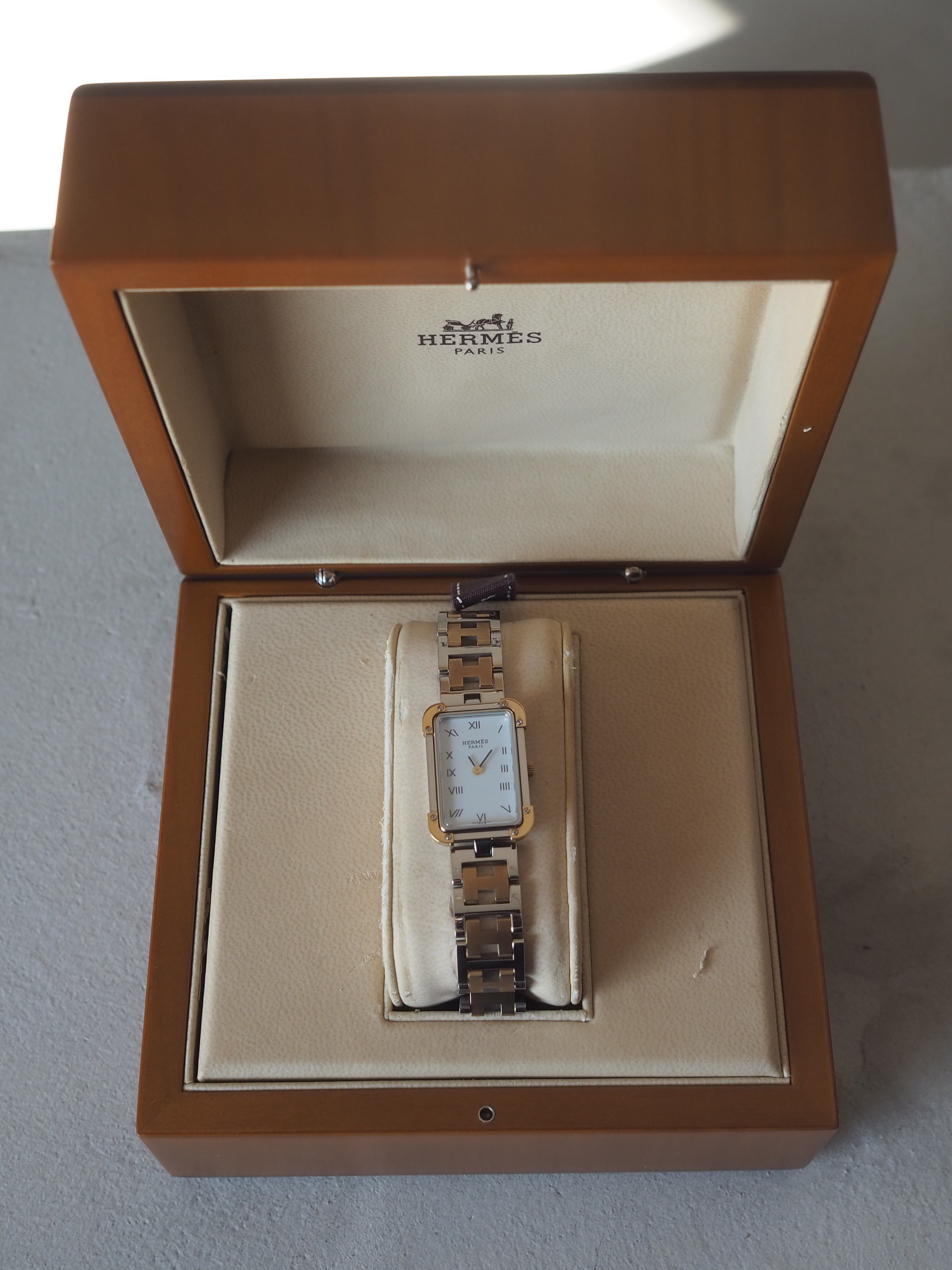 HERMES エルメス クロアジュール ウォッチ 腕時計 シルバー ゴールド