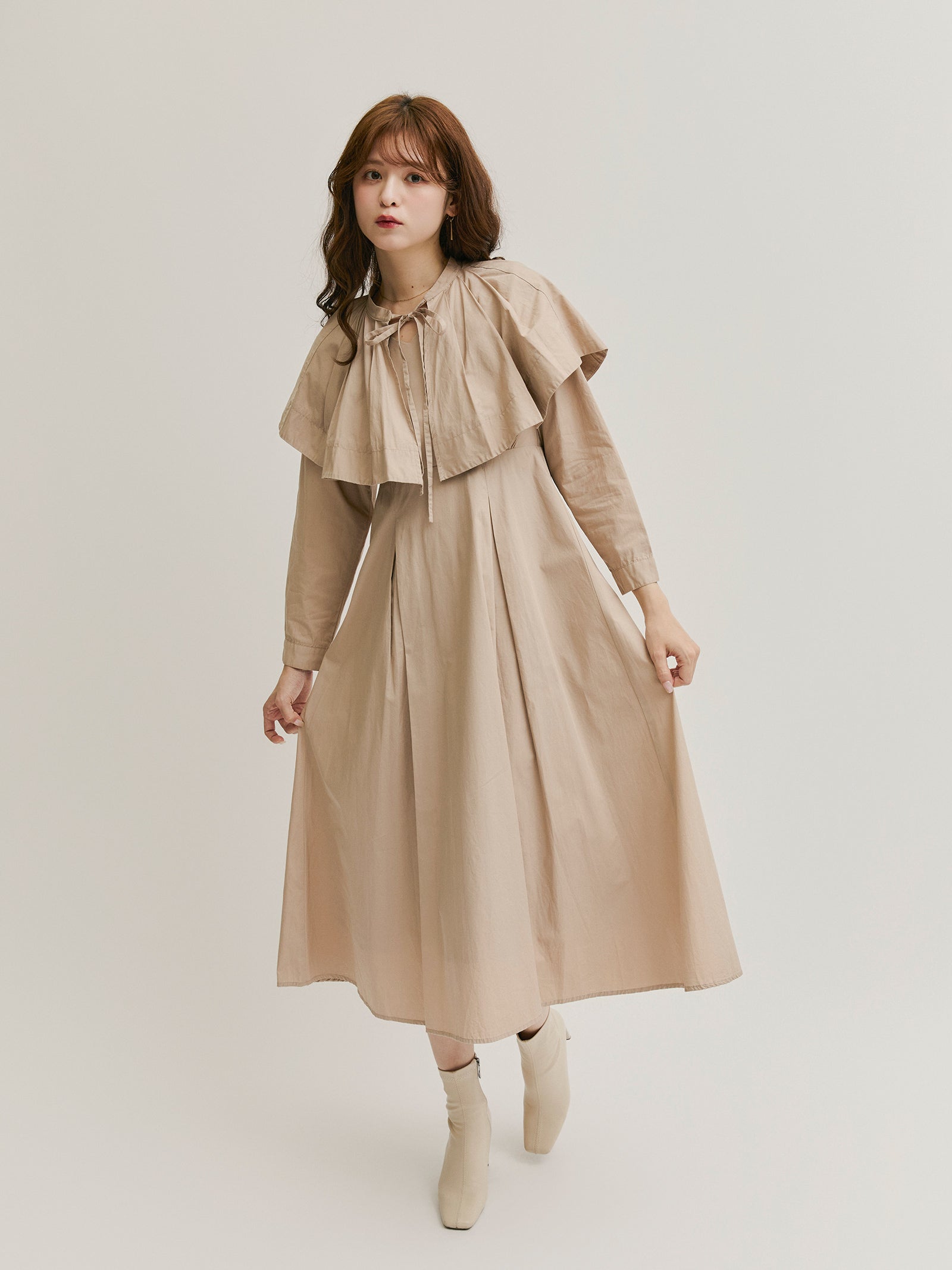 3wayケープロングワンピース