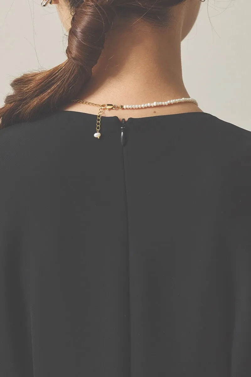 ブラックのフリル付きボレロセレモニースーツセット[M] kaeneの