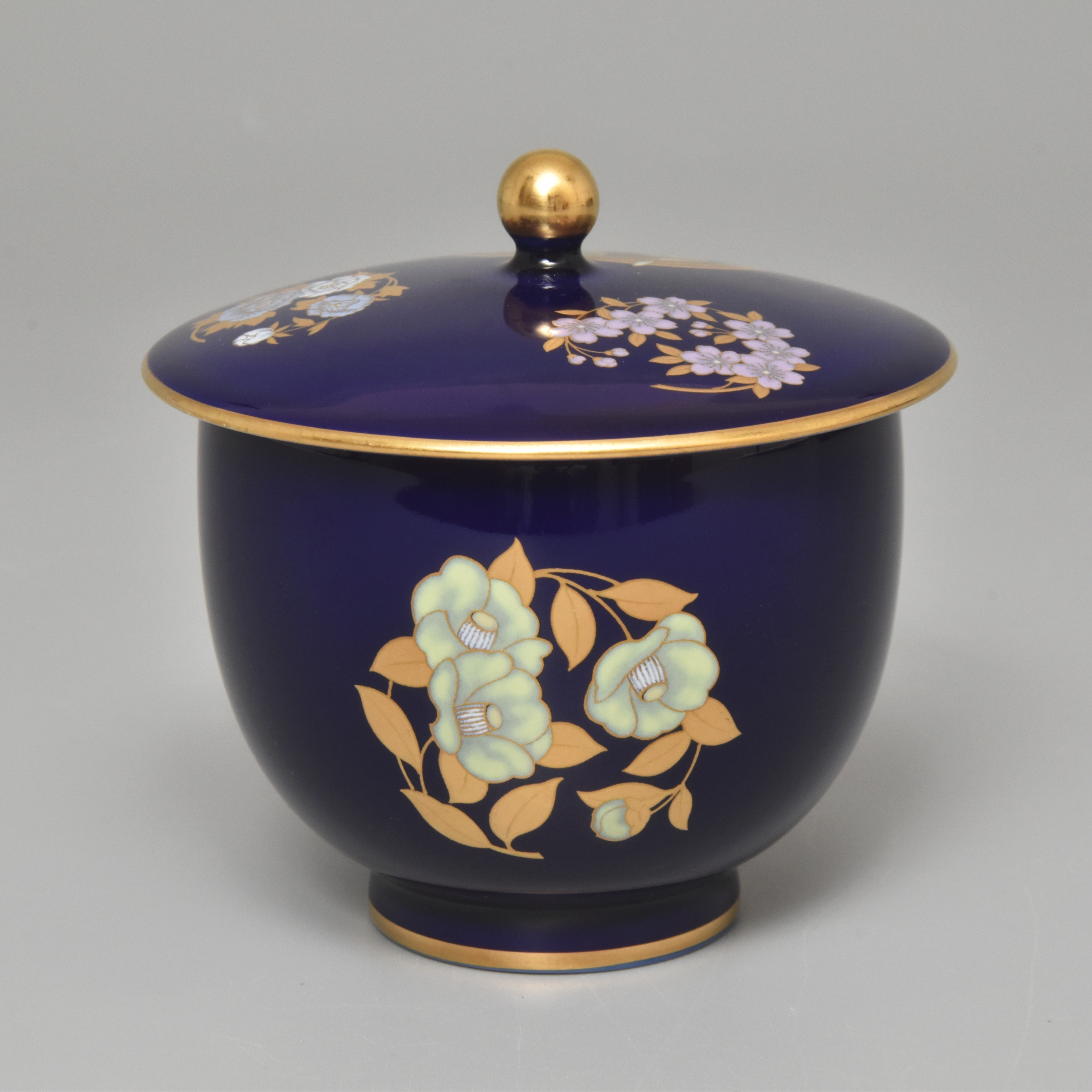 ルリ花丸紋）高級茶器セット（急須・湯のみセット）|有田焼の老舗