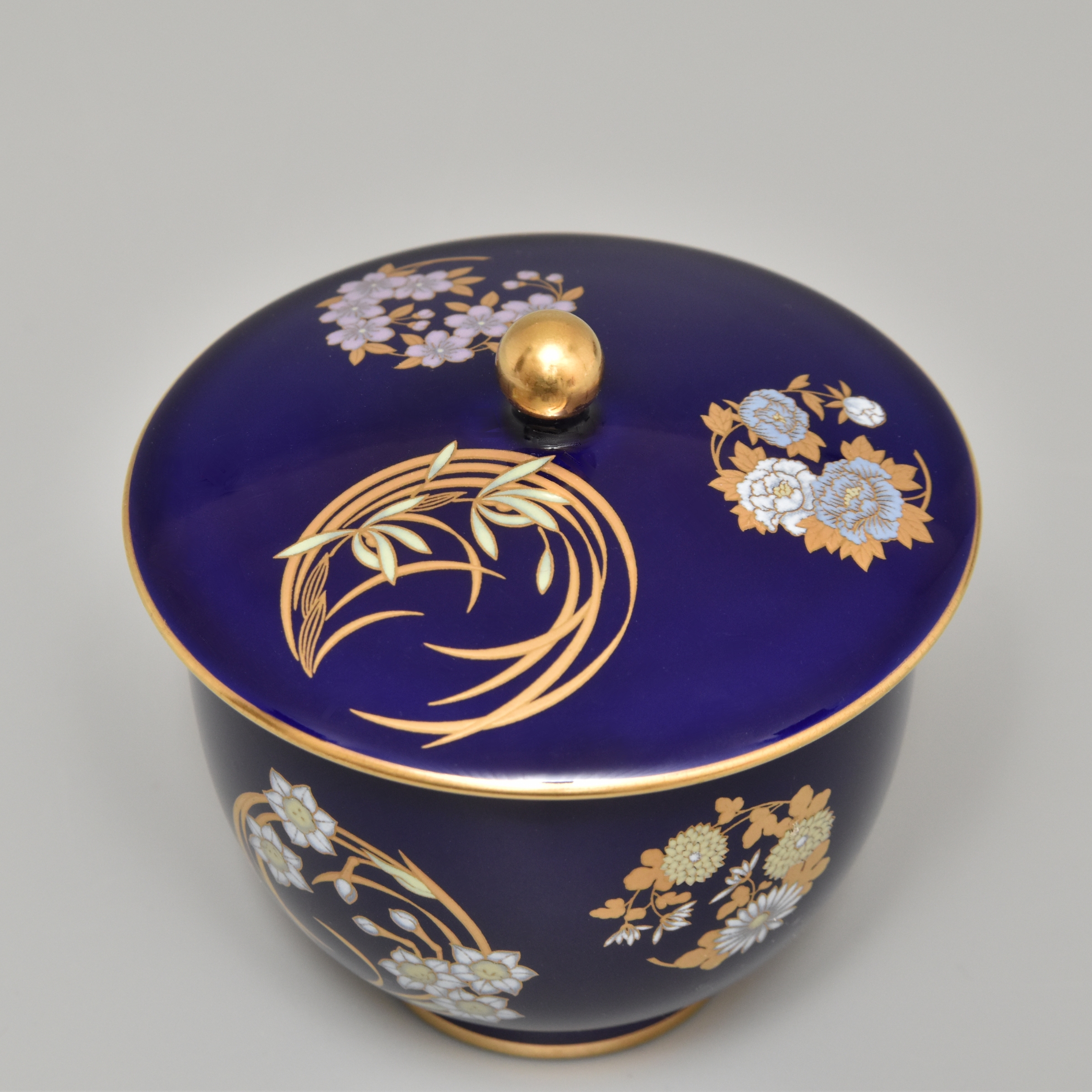 ルリ花丸紋）高級茶器セット（急須・湯のみセット）|有田焼の老舗