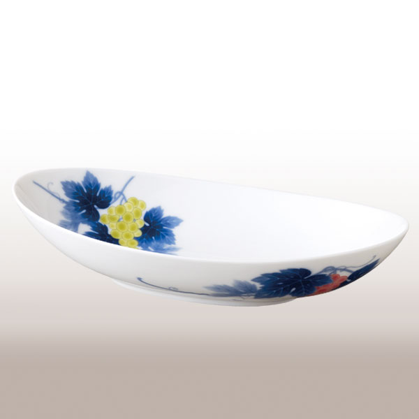 ぶどう）オーバル ボウル|有田焼の老舗-香蘭社オンラインショップ