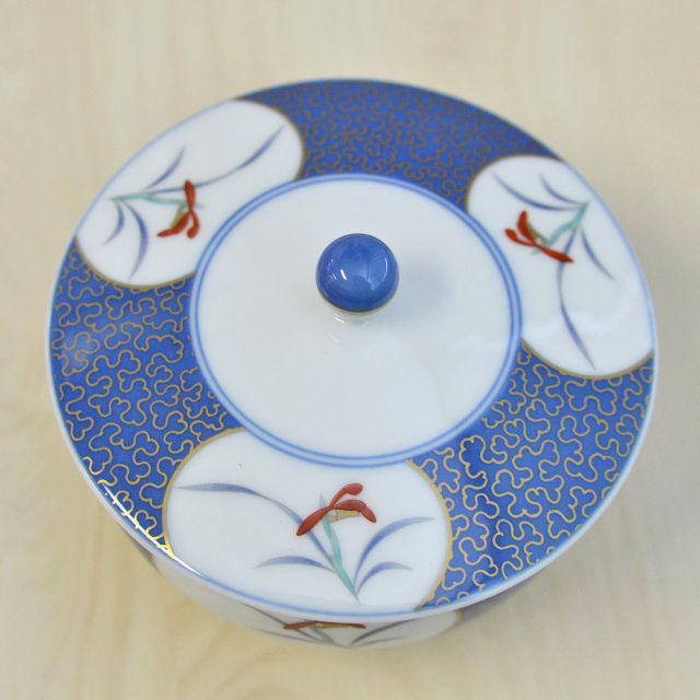 2222 香蘭社 湯呑蓋付 4客 未使用 香蘭社湯呑み蓋付き5客