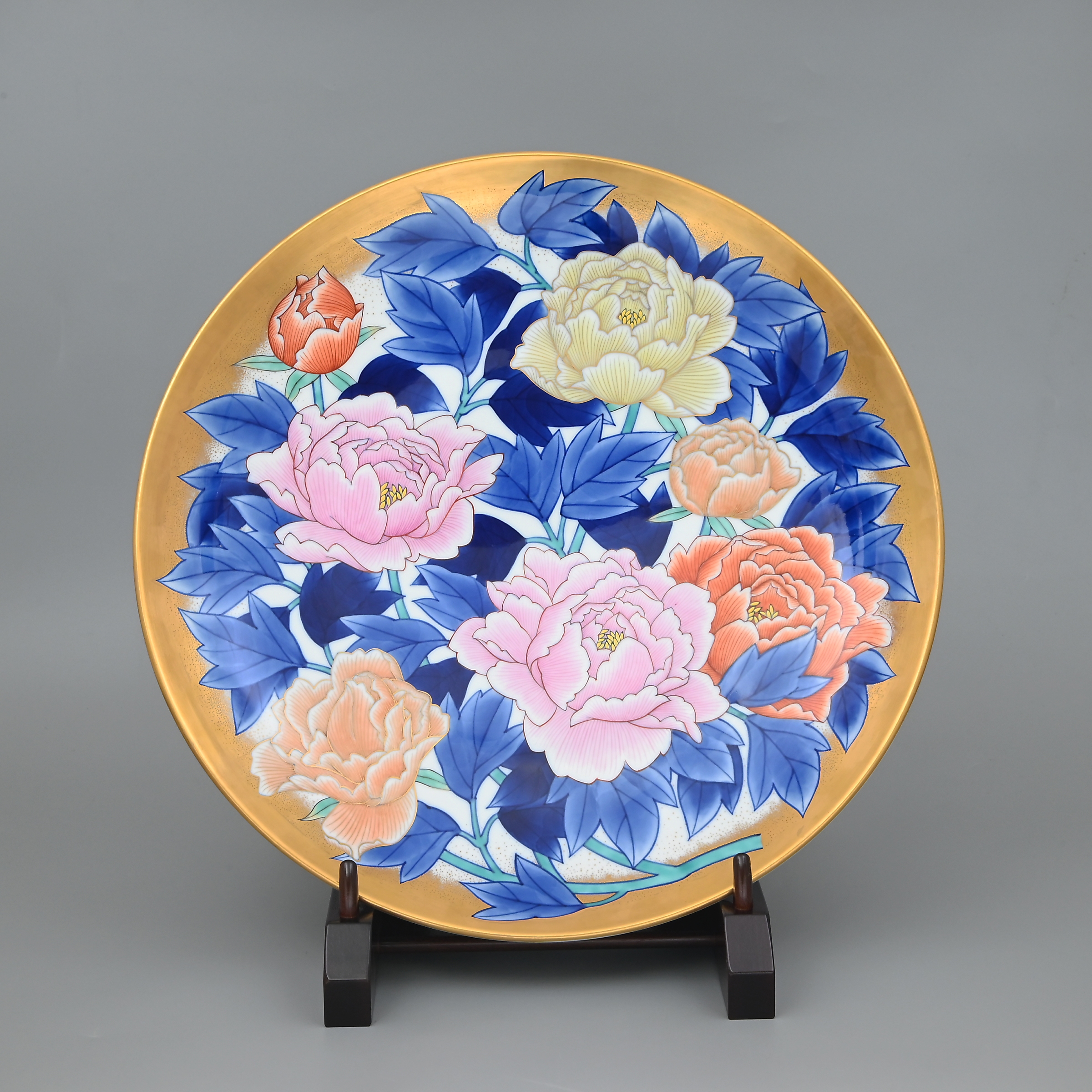 染錦牡丹文）飾り大皿|有田焼の老舗-香蘭社オンラインショップ