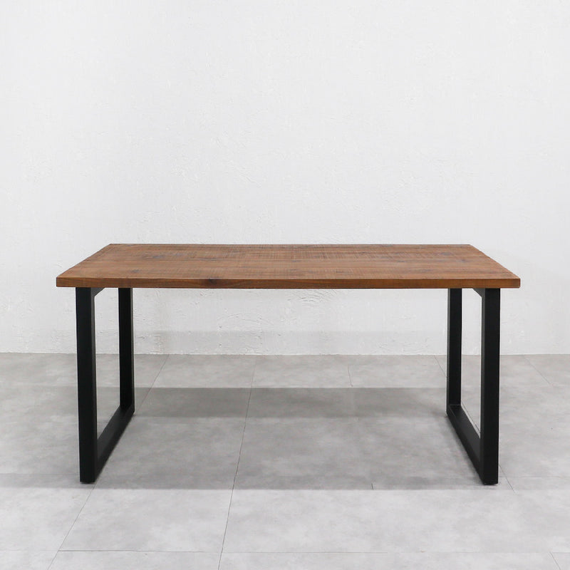 ヴィンテージスタイル 無垢材テーブル／アイアンロの字レッグス