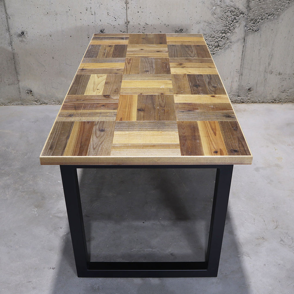 限定商品】チェックデザイン／インダストリアル無垢材テーブル – DREAM