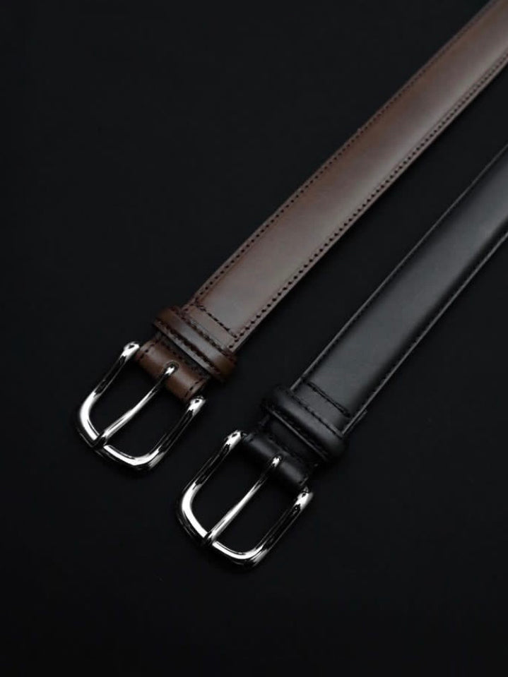 LEATHER PIN BUCKLE BELT
