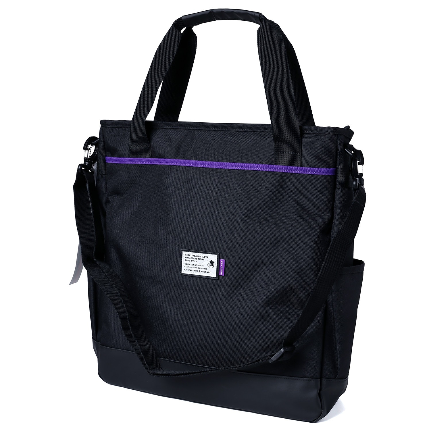 EVANGELION SHIN TOTE BAG by FIRE FIRST (BLACK)(ONE SIZE BLACK