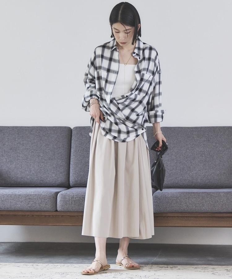 リバーシブルタフタスカート(F BEIGE): スカート｜PMbox P&M OFFICIAL