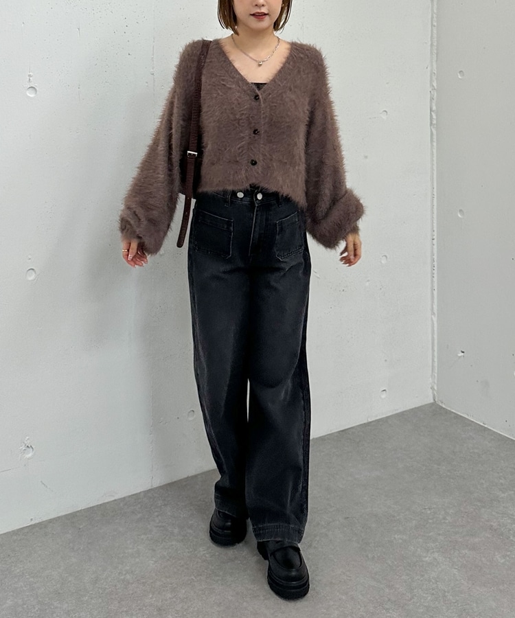 メランジフェザーニットカーディガン(M IVORY): トップス｜PMbox P&M