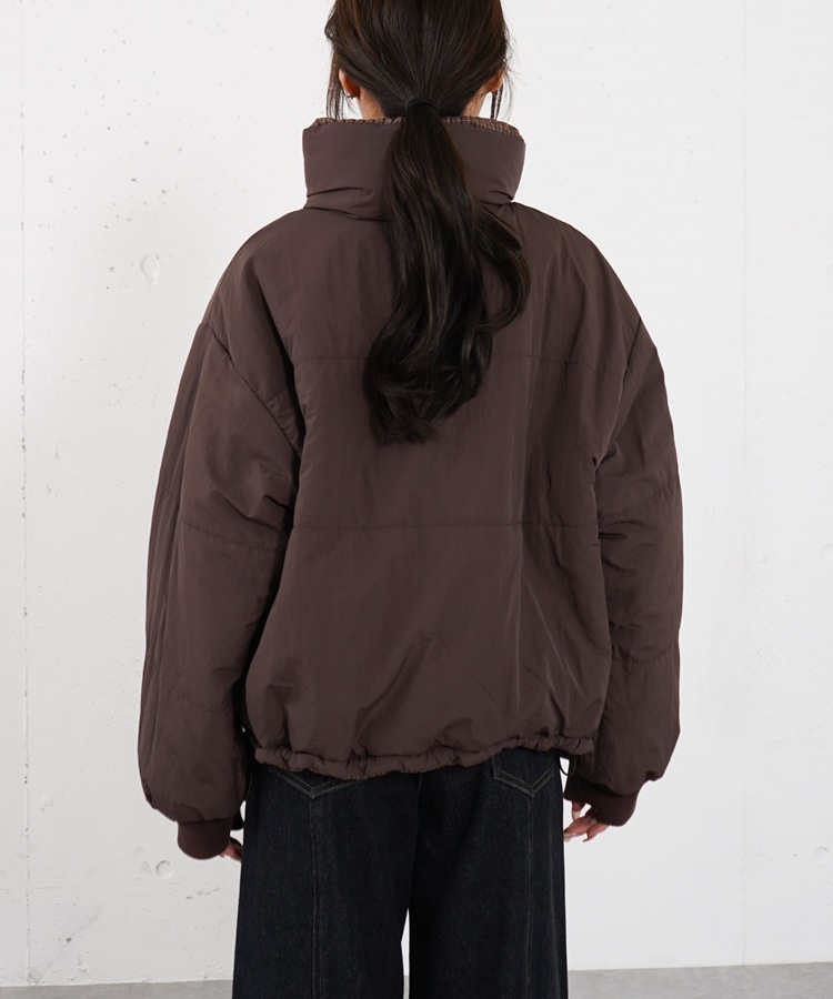 チェックリバーシブル中綿ブルゾン(M BROWN): アウター｜PMbox P&M