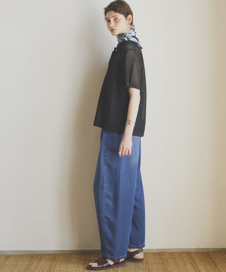 ソフトデニムワイドタックパンツ(36 BLUE): パンツ｜PMbox P&M