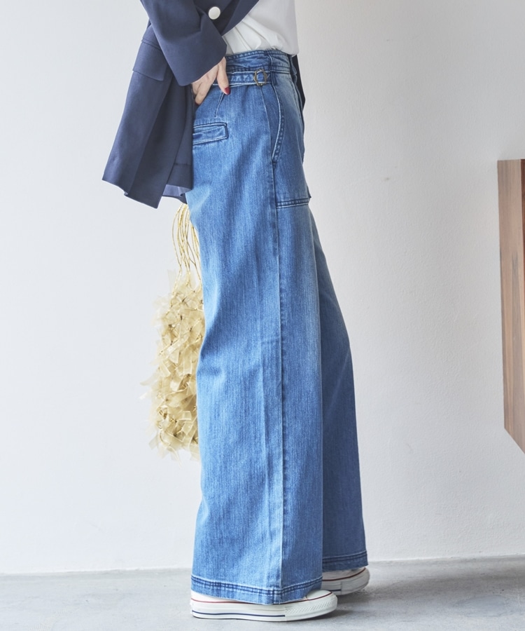 ワイドベイカーデニムパンツ(36 BLUE): パンツ｜PMbox P&M OFFICIAL