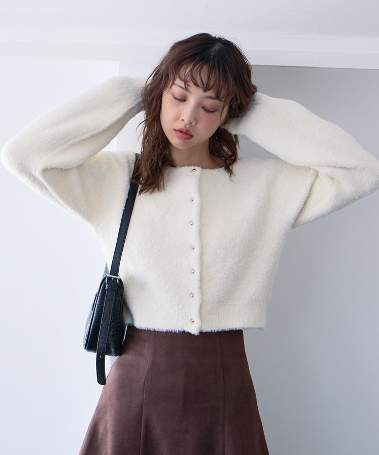 プードルフェザーニットカーディガン(M IVORY): トップス｜PMbox P&M