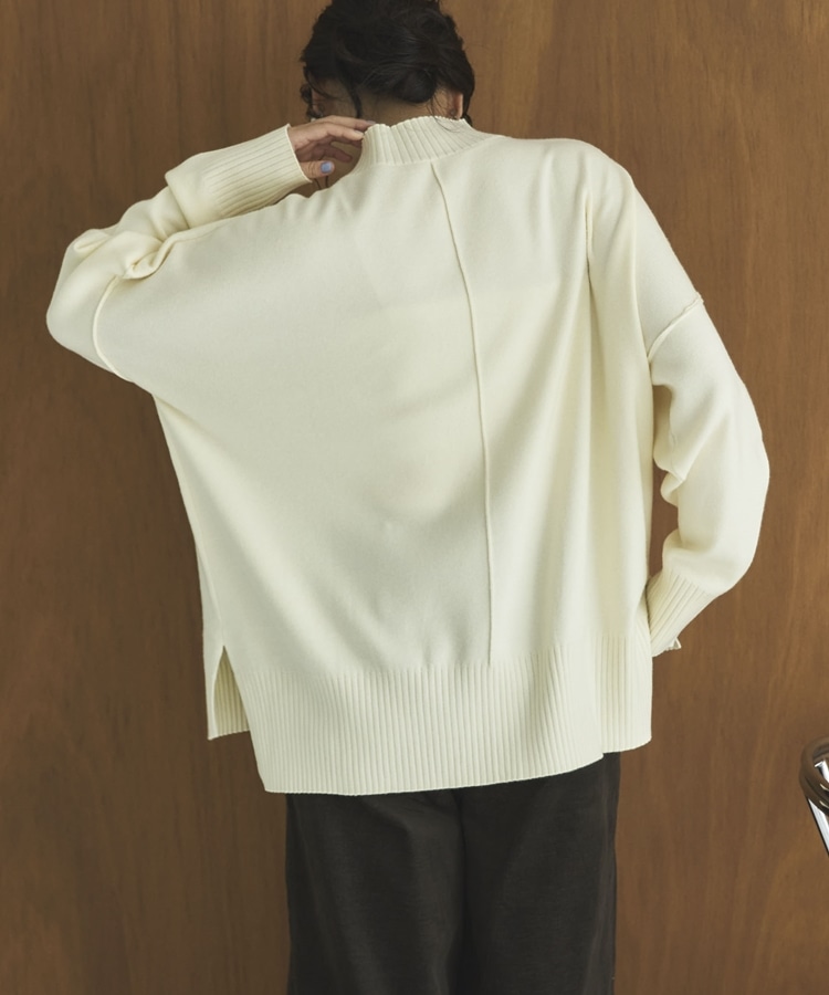 抗ピリング・手洗い可】アウトリンキングニット(F RED): トップス