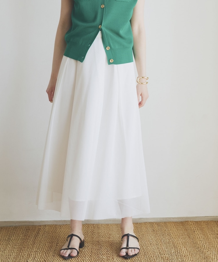 メッシュタックスカート(F WHITE): スカート｜PMbox P&M OFFICIAL