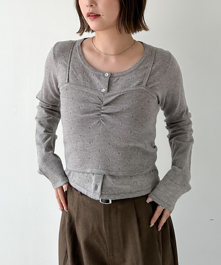 ハリヌキニットアンサンブル(M WINE): トップス｜PMbox P&M OFFICIAL