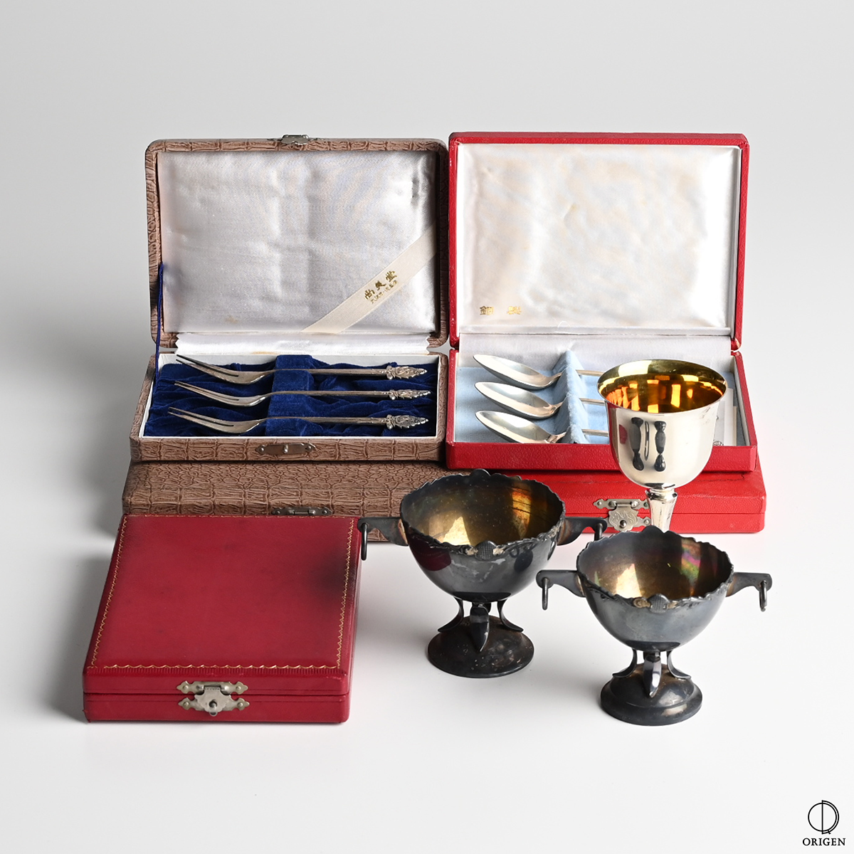 未使用】純銀 銀杯 大阪 尚美堂造 箱入り（春分の日盃） 未使用】純銀