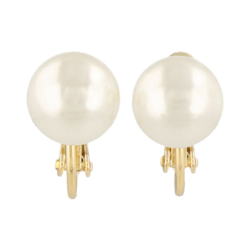 イヤリング ニッケルフリー パール 8mm ネジバネ式イヤリング
