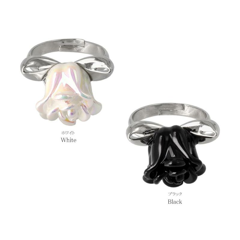 リング yura ニッケルフリー メタル フラワー ローズ バラ 薔薇